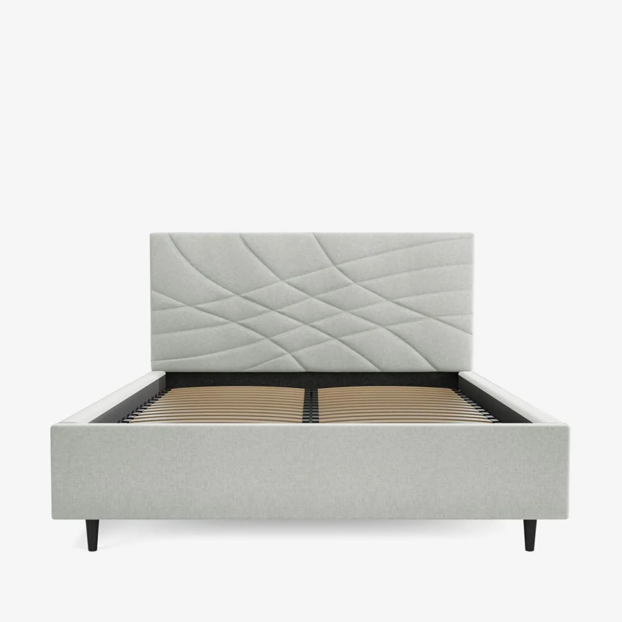 Łóżko tapicerowane jasnobeżowe ARIA ALTO 140x200cm