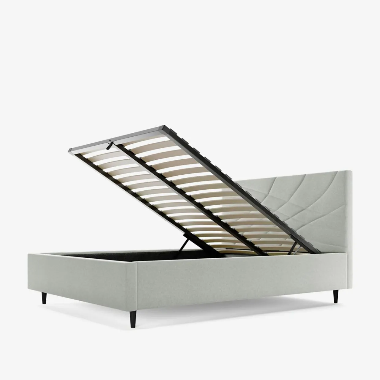 Łóżko tapicerowane jasnobeżowe ARIA ALTO 140x200cm