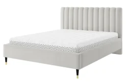 Łóżko tapicerowane jasnoszary CANDO FULL ŁÓŻKO 160x200 cm