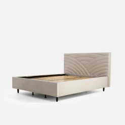 Łóżko tapicerowane kremowe LAURA ALTO 180x200 cm
