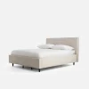 Łóżko tapicerowane kremowe LAURA ALTO 140x200 cm