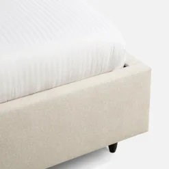 Łóżko tapicerowane kremowe LAURA ALTO 160x200 cm