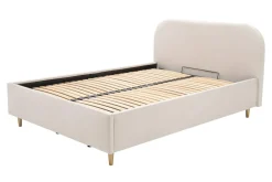 Łóżko tapicerowane na złotych nogach SANTADI 140x200 cm