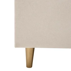 Łóżko tapicerowane na złotych nogach SANTADI 140x200 cm