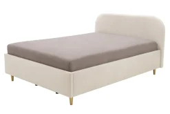 Łóżko tapicerowane na złotych nogach SANTADI 160x200 cm