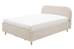 Łóżko tapicerowane na złotych nogach SANTADI 160x200 cm