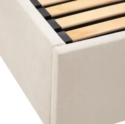 Łóżko tapicerowane na złotych nogach SANTADI 160x200 cm