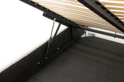 Łóżko tapicerowane na złotych nogach SANTADI 160x200 cm