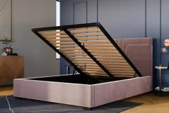 Łóżko tapicerowane różowe KARINA CORTO 160x200 cm