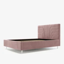 Łóżko tapicerowane różowe KARINA ALTO 140x200 cm