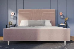 Łóżko tapicerowane różowe KARINA ALTO 180x200 cm