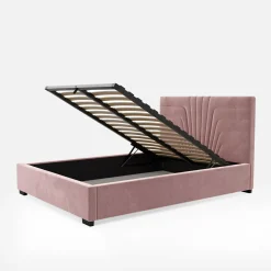 Łóżko tapicerowane różowe KARINA CORTO 180x200 cm