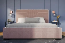Łóżko tapicerowane różowe KARINA CORTO 140x200 cm