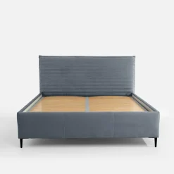 Łóżko tapicerowane szare LIVA FULL 140x200 cm