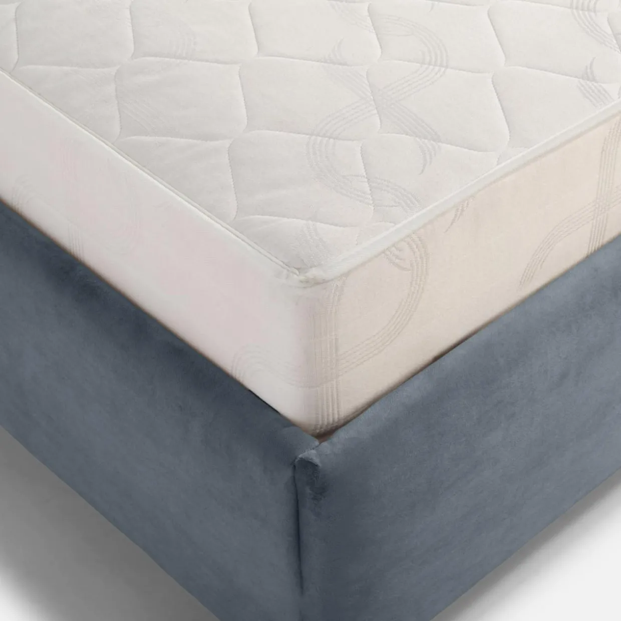 Łóżko tapicerowane szare LIVA FULL 140x200 cm