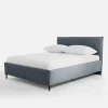Łóżko tapicerowane szare LIVA FULL 160x200 cm