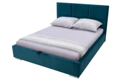 Łóżko tapicerowane welurowe FABRIZZIO MAXI P 160x200 ze stelażem i pojemnikiem