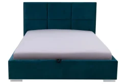 Łóżko tapicerowane welurowe FABRIZZIO MAXI P 160x200 ze stelażem i pojemnikiem