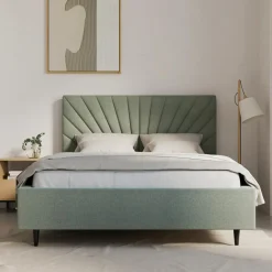 Łóżko tapicerowane zielone FELICIA ALTO 180x200 cm