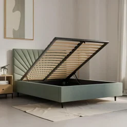 Łóżko tapicerowane zielone FELICIA ALTO 180x200 cm