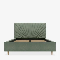 Łóżko tapicerowane zielone FELICIA ALTO 180x200 cm