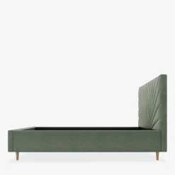 Łóżko tapicerowane zielone FELICIA ALTO 180x200 cm