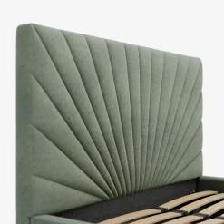 Łóżko tapicerowane zielone FELICIA ALTO 160x200 cm