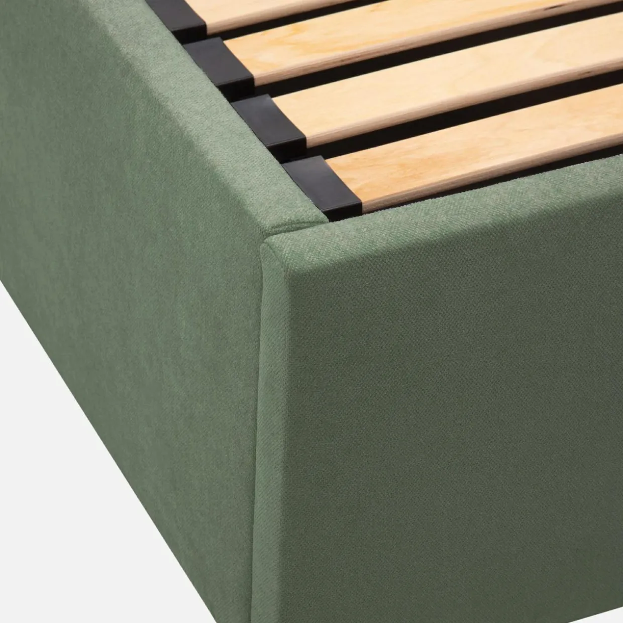 Łóżko welurowe oliwkowe SANTADI 120x200 cm