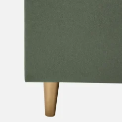 Łóżko welurowe oliwkowe SANTADI 120x200 cm