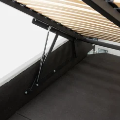 Łóżko welurowe szare SANTADI 180x200 cm