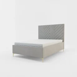 Łóżko welurowe z pojemnikiem PINO 120x200 cm