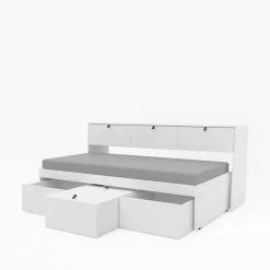 Łóżko z materacem, nadstawką, kontenerem typ 23 i 2 kontenerami typ 22 REPLAY