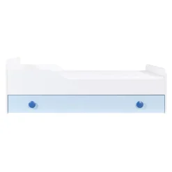 Łóżko z materacem niebieskie TOP BABY 80x160