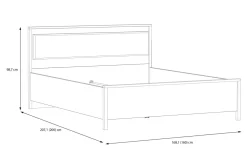Łóżko z oświetleniem HIGH ROCK 160X200