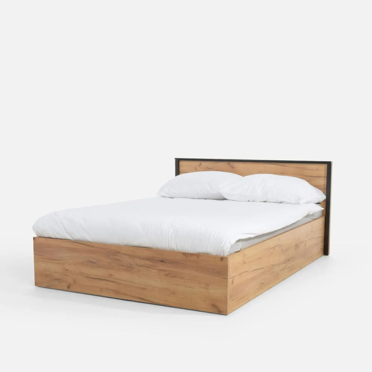 Łóżko z pojemnikiem i oświetleniem LED MALI 140x200 cm