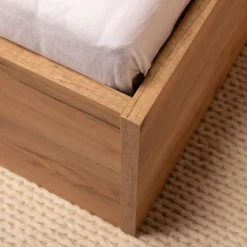 Łóżko z pojemnikiem i oświetleniem LED MALI 140x200 cm