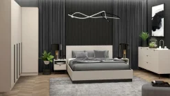 Łóżko z pojemnikiem i stelażem KASZMIR 160x200 cm