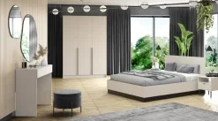 Łóżko z pojemnikiem i stelażem KASZMIR 160x200 cm