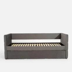 Łóżko z szufladą do spania ciemnoszare FORTINE 90x200