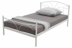 Łóżko ze stelażem białe VIVA 120x200 cm