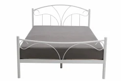 Łóżko ze stelażem białe VIVA 120x200 cm