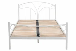 Łóżko ze stelażem białe VIVA 120x200 cm