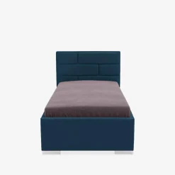 Łóżko ze stelażem granatowe SANTE 120x200 cm