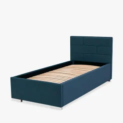Łóżko ze stelażem granatowe SANTE 120x200 cm
