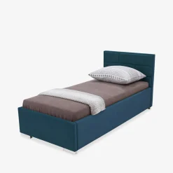 Łóżko ze stelażem granatowe SANTE 120x200 cm