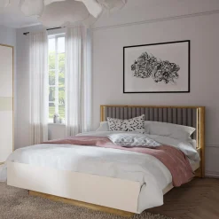 Łóżko ze stelażem i oświetleniem RANKIN 160x200