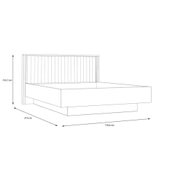 Łóżko ze stelażem i oświetleniem RANKIN 160x200