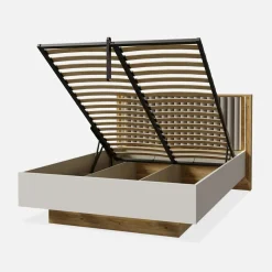 Łóżko ze stelażem i oświetleniem RANKIN 140x200