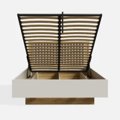 Łóżko ze stelażem i oświetleniem RANKIN 140x200