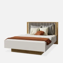 Łóżko ze stelażem i oświetleniem RANKIN 140x200